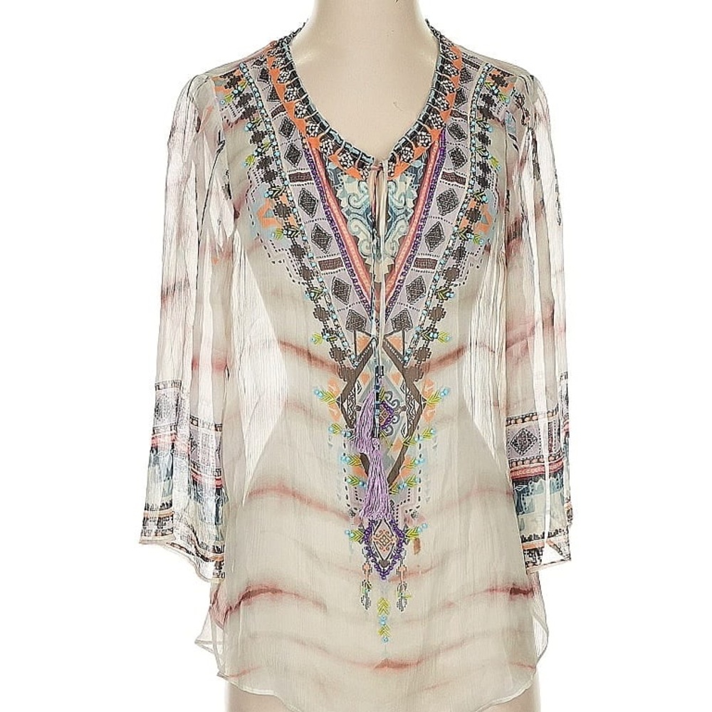 Hale Bob Cabana Beaded Tunic